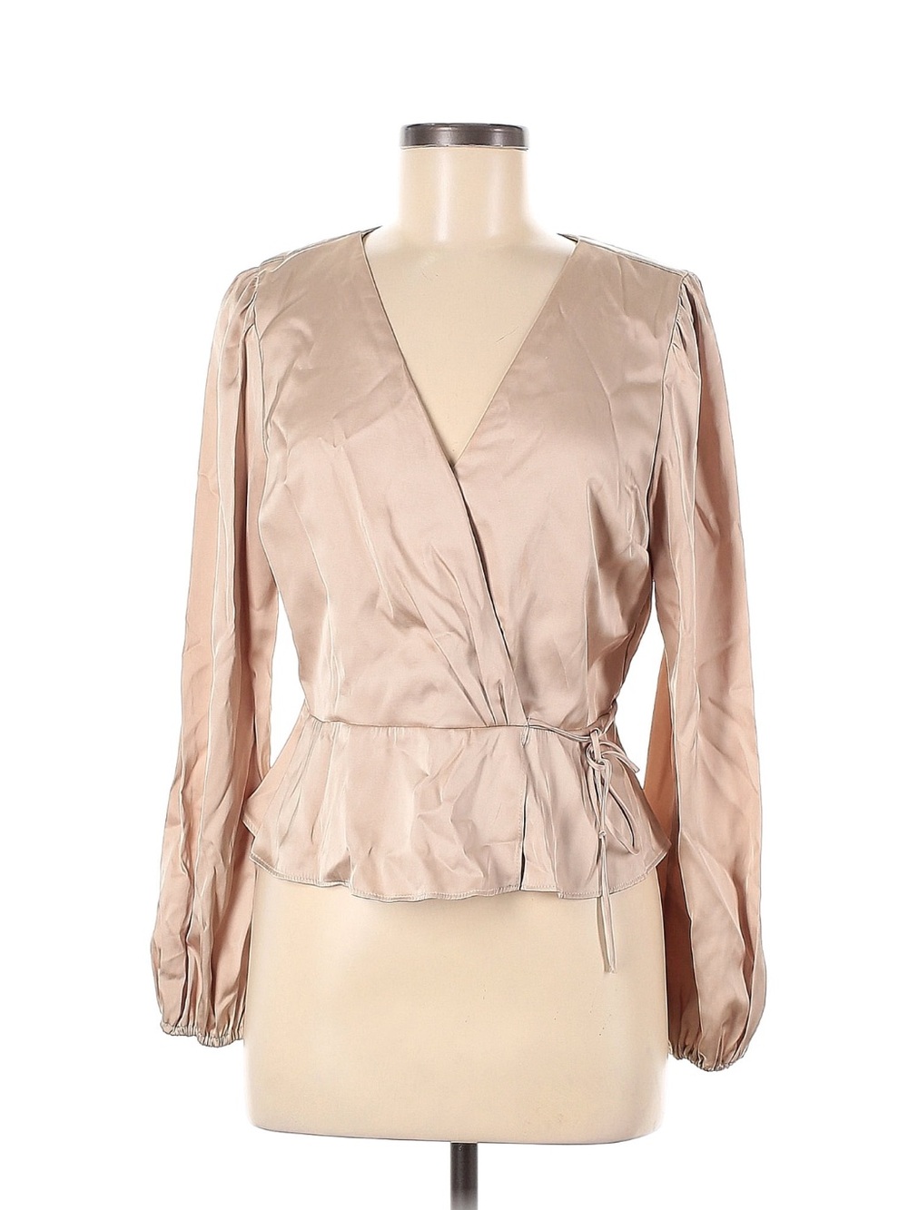 Abercrombie & Fitch Blush Wrap Peplum Blouse